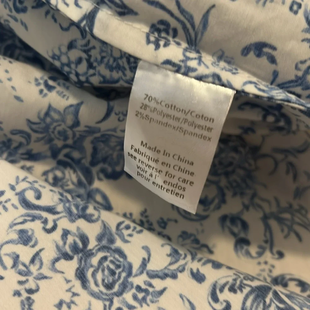 Caroline Constas Brie Top in Blue Toile